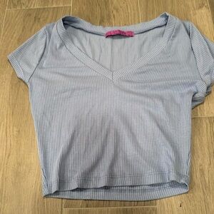 Jac Parker Women’s Blue Cropped T-Shirt Size S